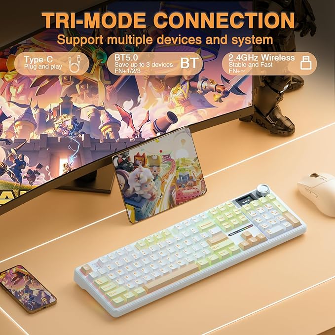 AULA F108 PRO - Wireless Mechanical Keyboard - Image 4