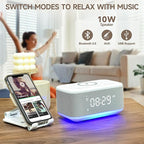 Alarm Clock Speaker Wireless Charger, Digital Alarm Clocks Bedrooms Bluetooth - Image 6