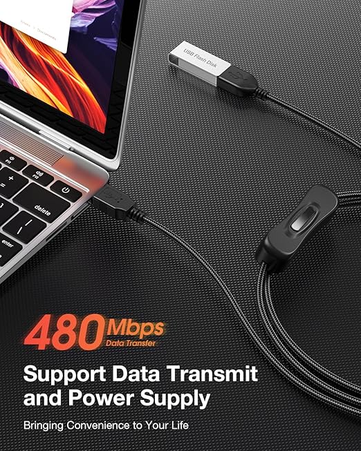ANDTOBO USB Switch Extension Cable, USB Extension Cord - Image 3