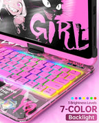 Intermerge iPad Pro 11-inch Transparent Keyboard Case, 360° Rotating - Image 5