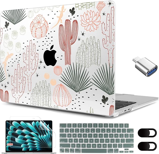 MEEgoodo for M4/M3/M2 MacBook Air 15.3 inch Case 2025 2024 2023, Case Fit Model by MEEgoodo