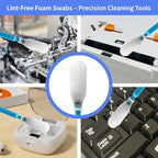 100 Pcs Solvent Resistant Professional Lint Free Swabs, 6.37" Long Handle Foam - Image 3