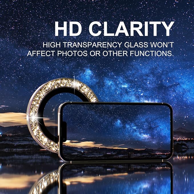 Choiche [3+1 for iPhone 13 Pro/iPhone 13 Pro Max Camera Lens Protector Bling - Image 6