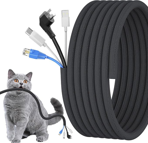 1/2 inch Cord Protectors from Pets No Chew, 10ft Wire Protector Cord Covers by Wengus