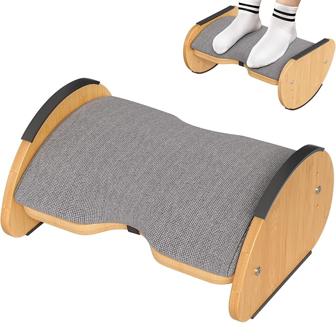 Amazer Bamboo Under Desk Footrest by Amazer