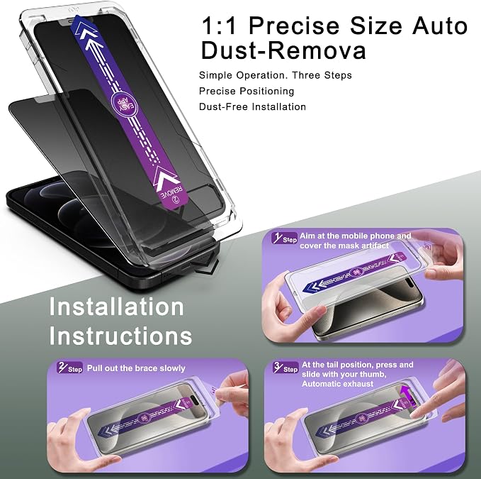 2 Pack Matte Privacy Screen Protector - Image 3