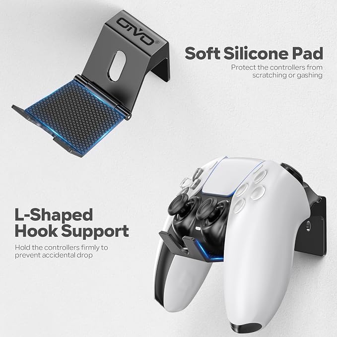 OIVO Controller & Headset Wall Mount Holder Stand, Foldable Headphone Stand - Image 5