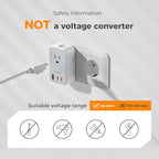 TESSAN Universal Travel Adapter PD 20W, Ultra Thin International Power Adapter - Image 6