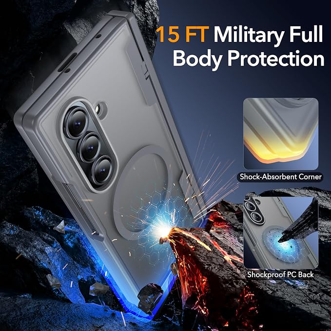 Oneagle Magnetic for Samsung Galaxy Z Fold 7 Case Built in Screen Protector - Image 5