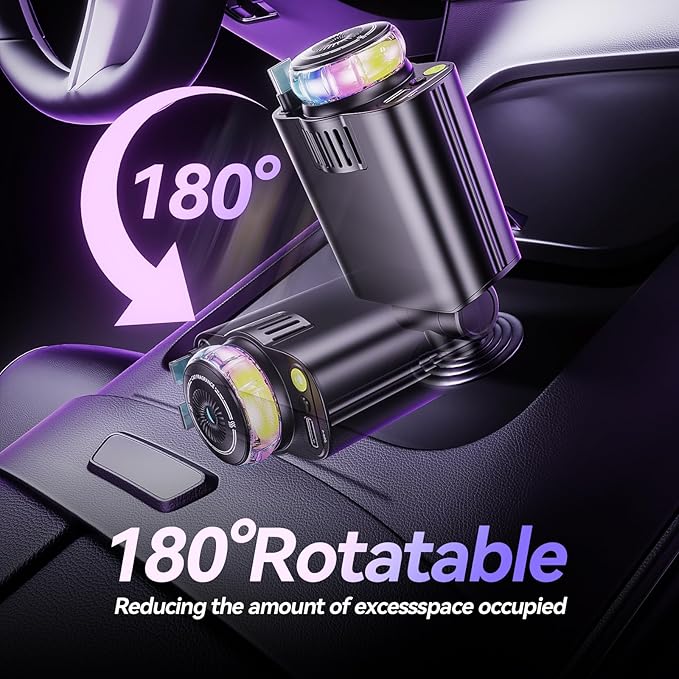 Retractable Car Charger with Aromatherapy and Starlight, 5 in 1 USB C Car - Image 8