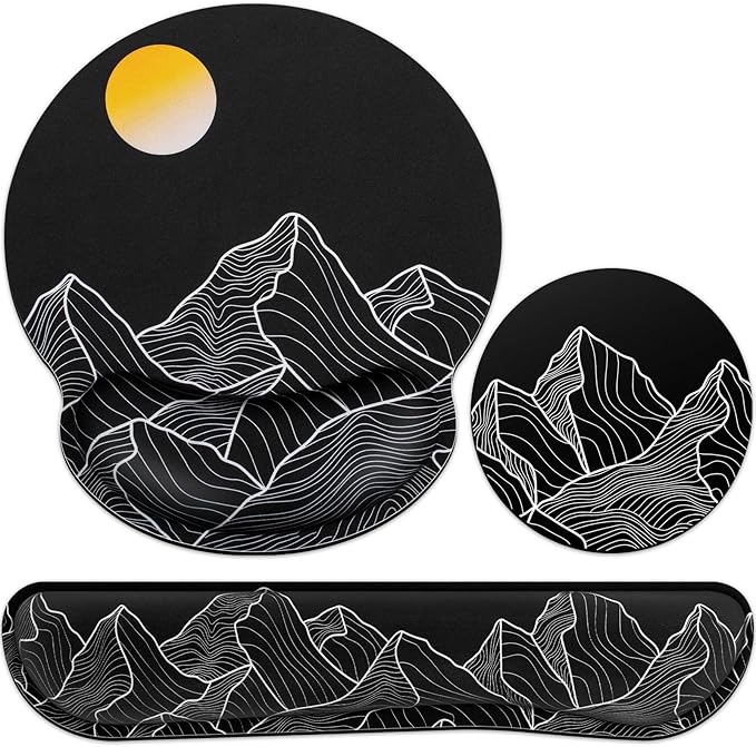 Ergonomic Keyboard Wrist Rest, Mouse Pad by QOMOLAMA