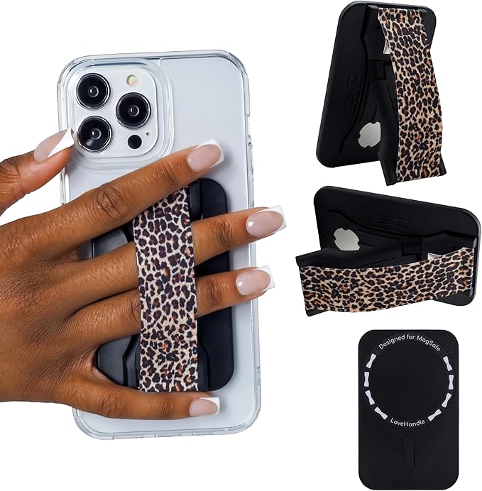 LoveHandle PRO MagSafe Compatible Magnetic Phone Grip w/Kickstand by LOVEHANDLE