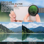 52MM CPL Filter for Phone, Clip-on Circular Polarizing Lens, HD Multi-Coated - Image 2