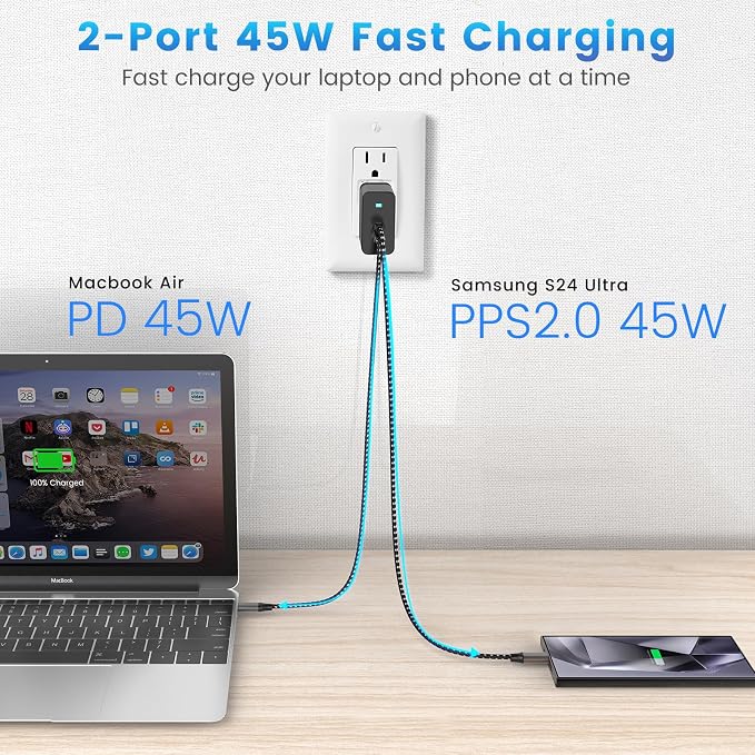 2Port 45W Super Fast Charger Type C - Image 3