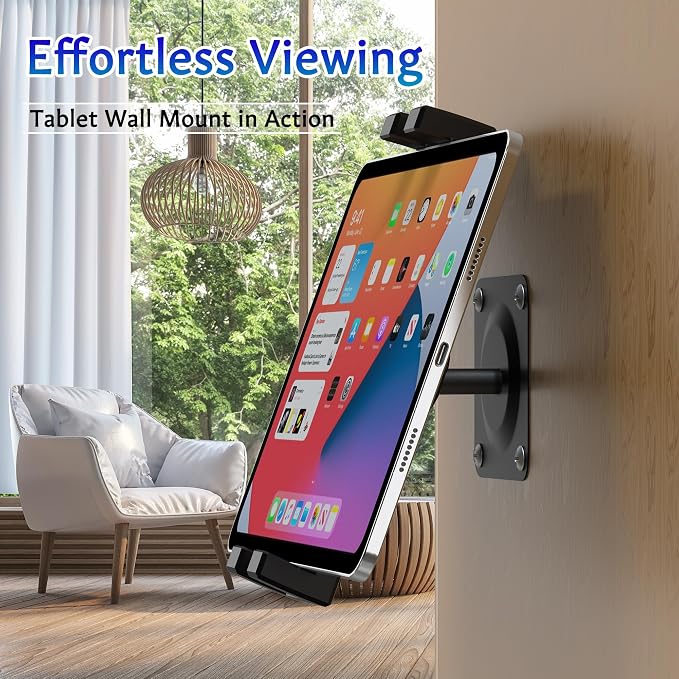 iPad Wall Mount, Universal 360° Rotating Tablet Wall Mount Holder, Phone Holder - Image 2