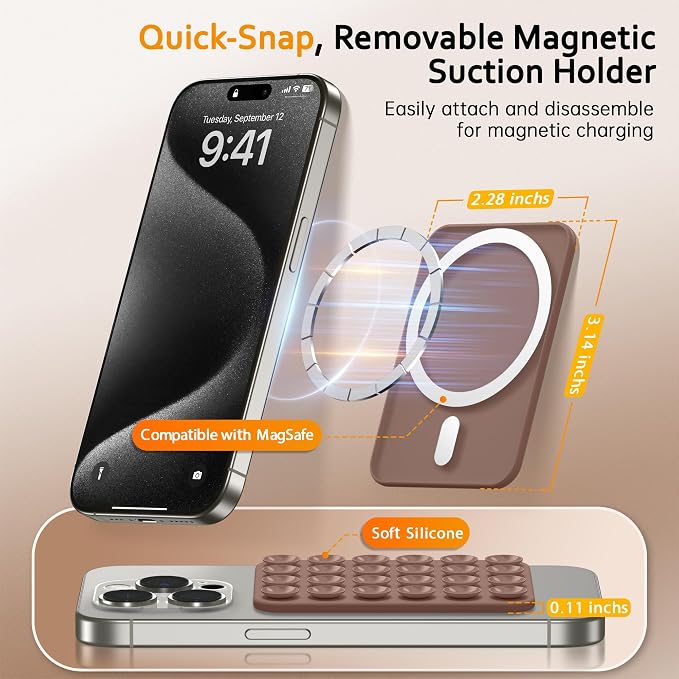 GONEZ Magnetic Suction Cup Phone Mount - Image 5