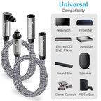 Optical Extension Fiber Digital Cable Adapter 0.6 Feet（2 Pack）, 90 Degree Right - Image 6