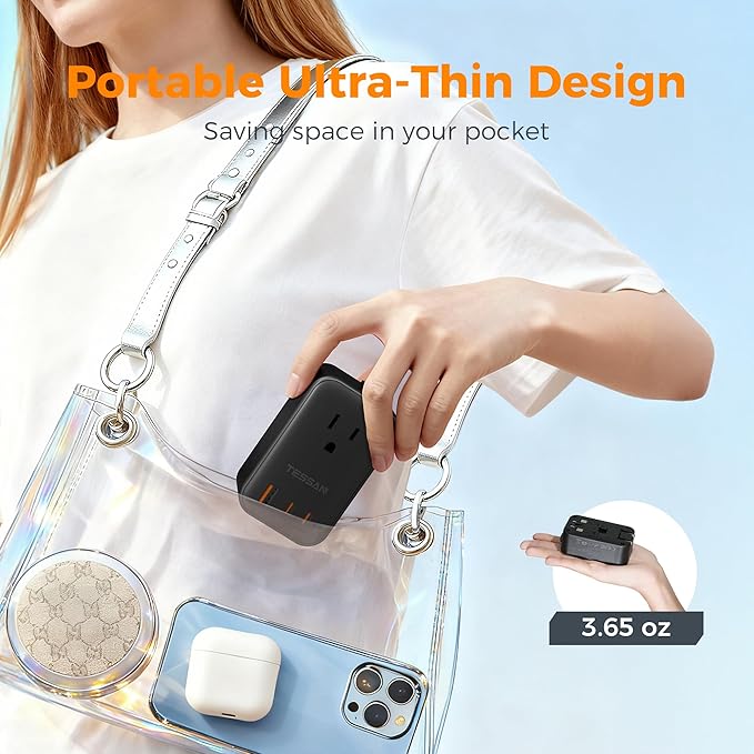 TESSAN International Power Adapter PD 20W, Ultra Thin Universal Adapter - Image 7