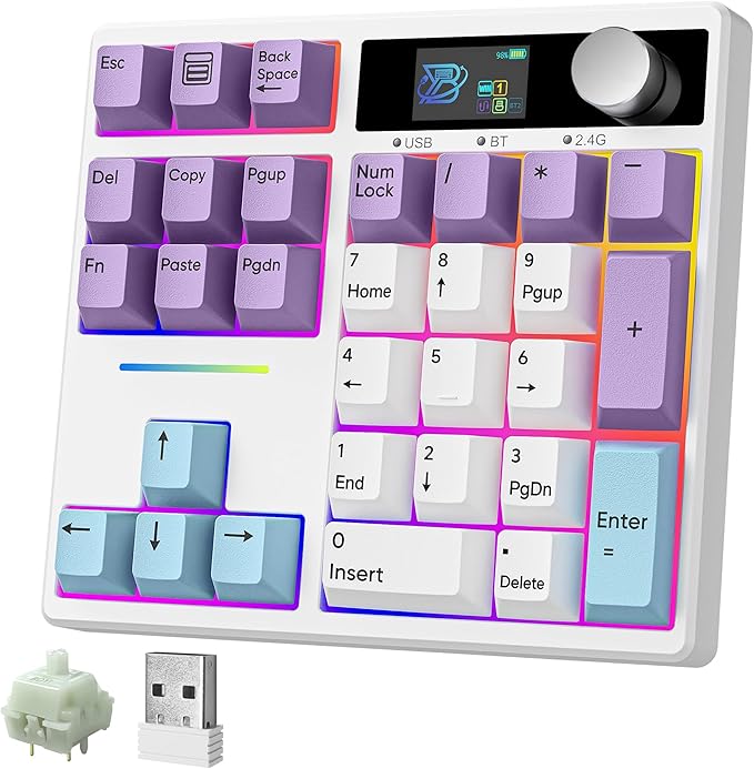 BOYI TD31Pro Mechanical Number Pad, RGB HotSwap Numpad by BOYI
