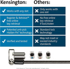Kensington Universal 3-in-1 Keyed Laptop Locking Cable, Computer Security Keyed - Image 7