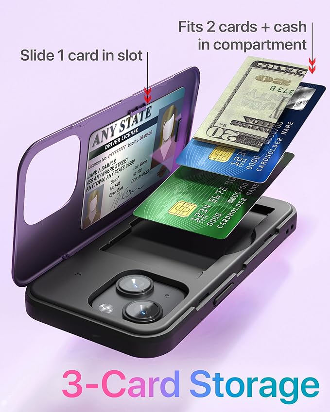 TORU CX Slim for iPhone 15 Case Wallet | Protective Shockproof Heavy Duty Cover - Image 3