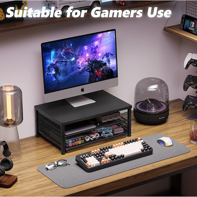 Desk Organizers and Accessories, 2-Tier Computer Monitor Stand Riser - Image 8