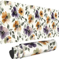 Watercolor Floral Large Mouse Pad, Gaming Keyboard Desk Pad, Extended Mouse Mat by BAHDSISFA