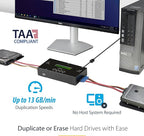 StarTech.com 1:1 Standalone Hard Drive Duplicator and Eraser, SAS/SATA HDD/SSD - Image 2
