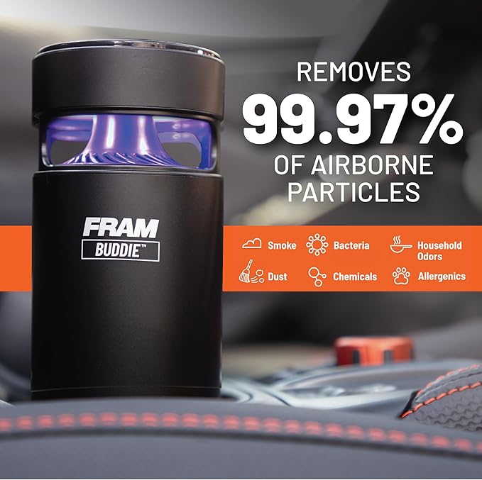 FRAM Buddie HEPA Air Purifier H13 Filtration & UV-C LED Sanitization, - Image 3