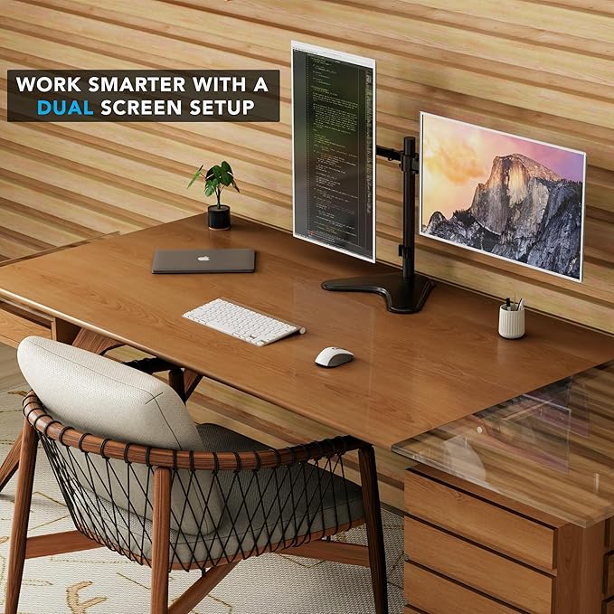 Mount-It! Dual Monitor Stand, Premium Adjustable Desk Mount - Image 7