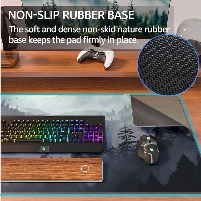 KTRIO Large Gaming Mouse Pad Desk Mat, Superior Micro-Weave Cloth, Non-Slip - Image 4
