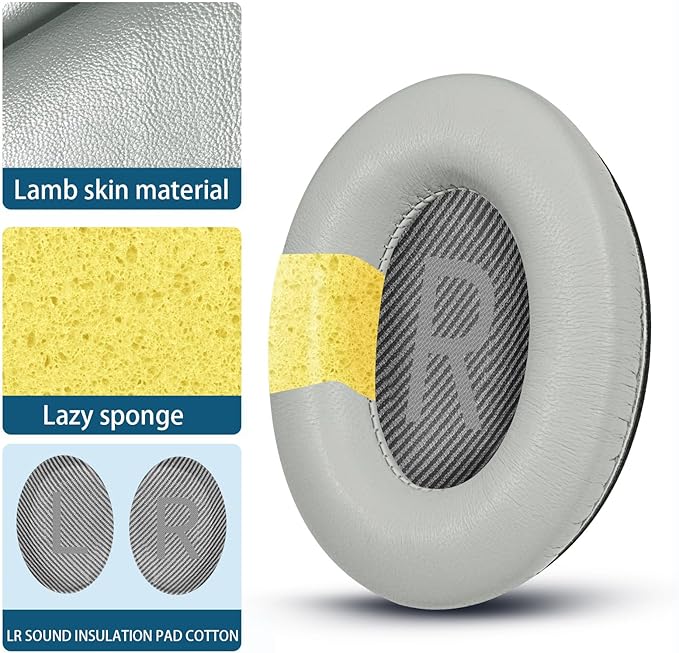 Headphones Replacement Ear Pads, Sheepskin Ear Cushions - Image 3