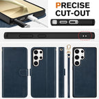 TUCCH Case for Galaxy S25 Ultra, 2 in1 Magnetic PU Leather Wallet - Image 8