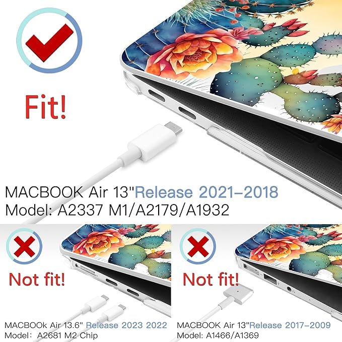 MEEgoodo for MacBook Air 13.3 inch Case 2021 2020 2019 2018 A2337 M1 A2179 A1932 - Image 2