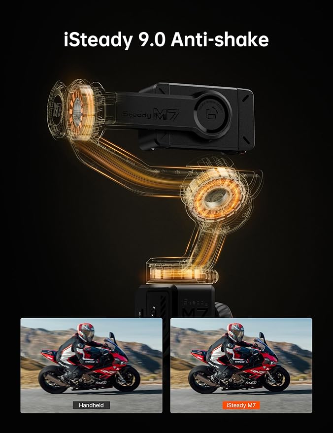 Hohem iSteady M7 Smartphone Gimbal Stabilizer, AI Tracking Sensor - Image 5