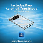 SABRENT 2.5 Inch SATA to USB 3.0 Tool Free Clear External Hard Drive Enclosure - Image 2