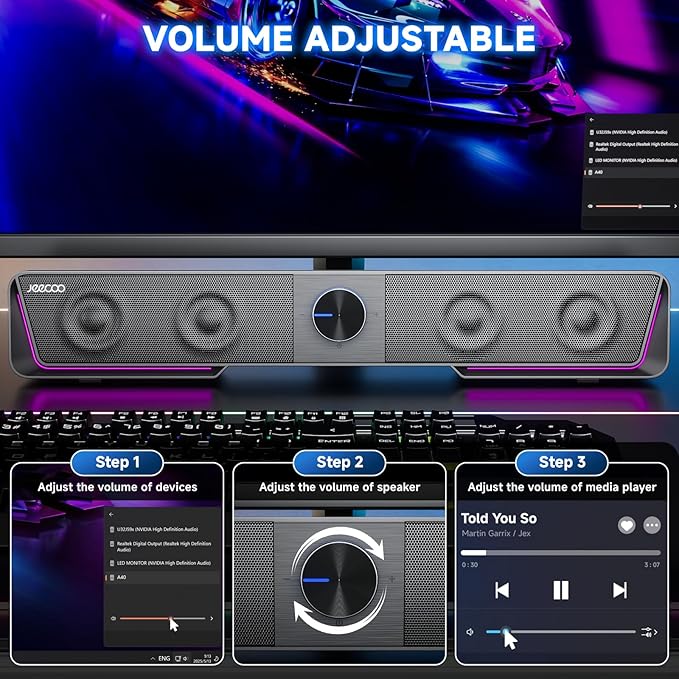 Jeecoo A40 Bluetooth Computer Speakers - Image 3