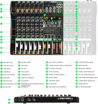 Audio Mixer 12 Channel Professional Mixer Console - Image 8