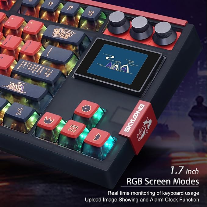 MOLGRIA SKYLOONG GK87 JIUWEI Pudding Keycaps RGB Backlit Gaming Keyboard - Image 3