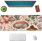 Botanical Mushroom Large Mouse Pad, Gaming Mouse Pad, Keyboard Mat, Non-Slip by Unknown