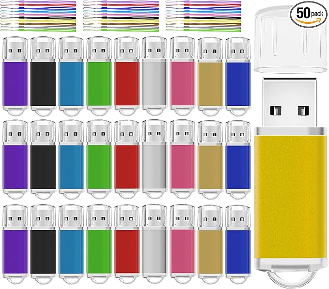USB Thumb Drive 4GB Flash Drive 50 Pack, Nicepicten FAT32 Memorias USB 2.0 by NicepictenUSBFlashDrive