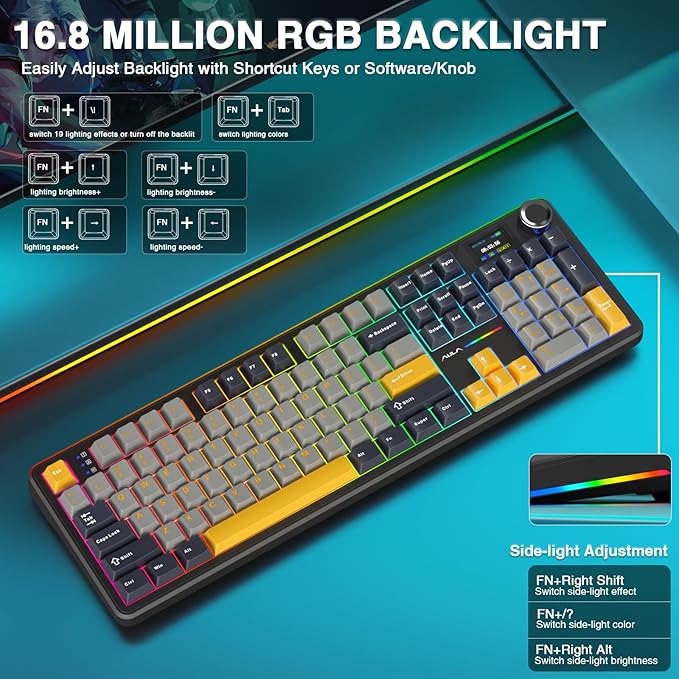 AULA F108 PRO - Wireless Mechanical Keyboard - Image 7