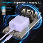 45W Super Fast Charger USB C, 45 Watt Type-C Android Phone Charger Fast - Image 2