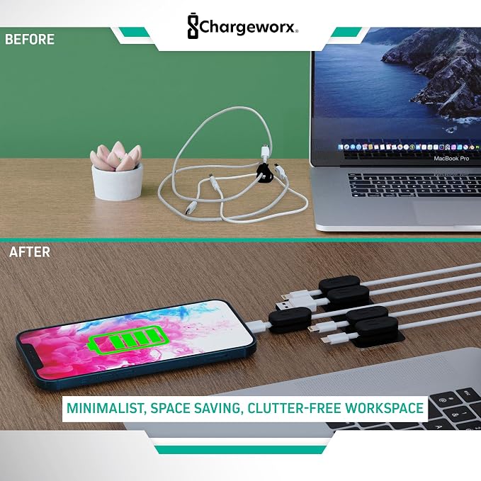 Magnetic Cable Clips – Chargeworx Cord Organizer - Image 3