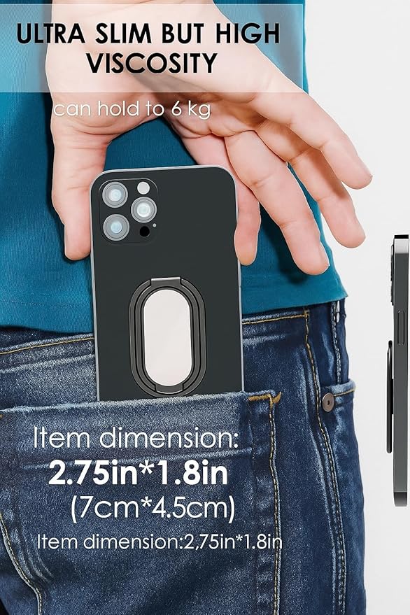 Phone Ring Holder Finger Kickstand, 360° Rotation Cell Phone Ring Holder Stand - Image 4