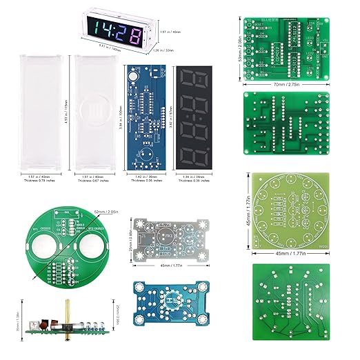 Soldering Practice Kit DIY RGB Alarm Clock Green Sound Sensor RGB Gyro Red - Image 5