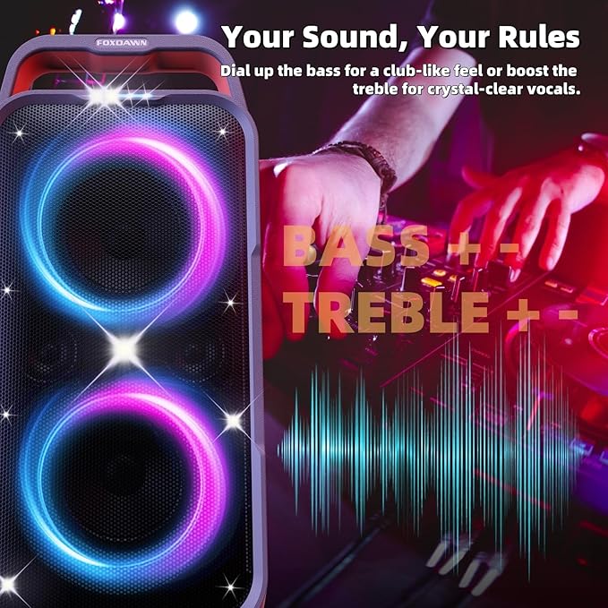 Portable Bluetooth Speaker: 240W Peak Powerful Loud Sound Deep Bass Wireless - Image 5