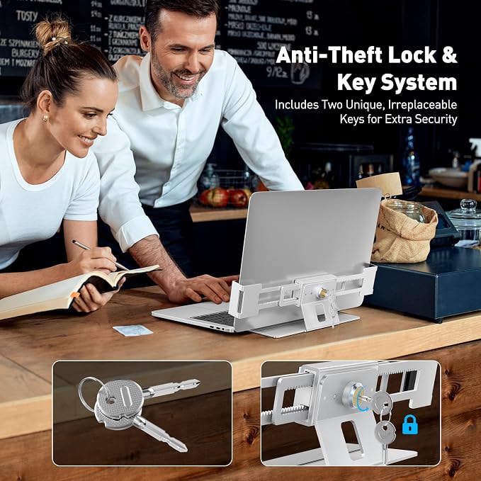 AboveTEK Laptop Locking Station, Premium Aluminum MacBook Security Lock - Image 2