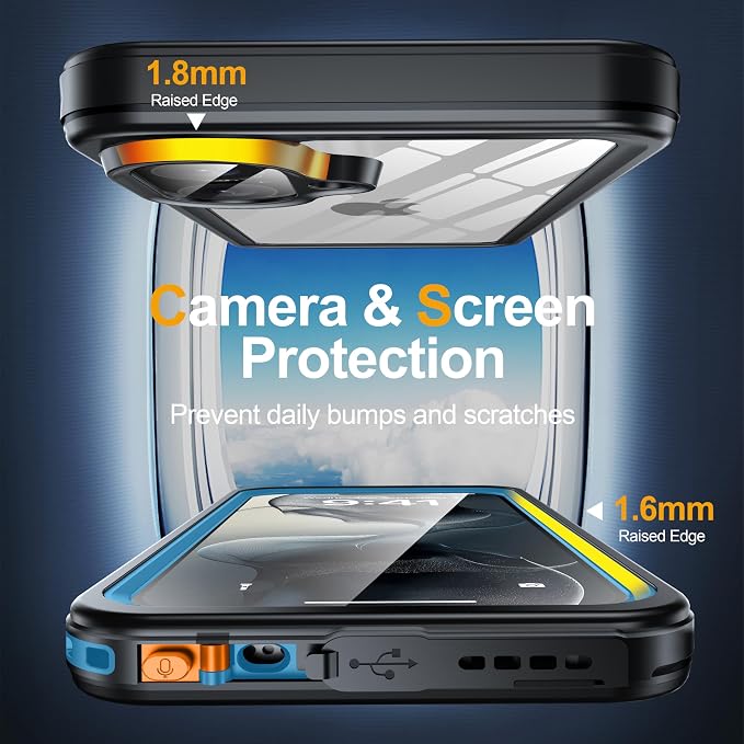 for iPhone 16 Case Waterproof, Built-in Privacy Screen & HD Screen Double Front - Image 8