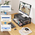 Desk Organizers and Accessories, 2-Tier Computer Monitor Stand Riser - Image 6